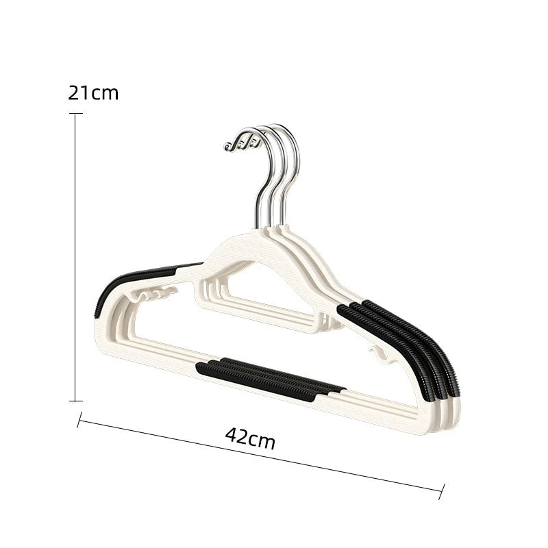 10Pcs Black/Orange/Grey Multifunctional Wet and Dry Household Hanger Suitable for Hanging Clothes Bedroom Wardrobe Anti-Slip