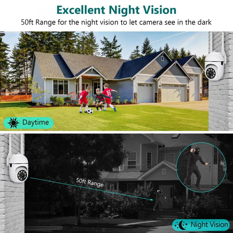 5G 5MP WiFi IP Camera Audio Security PTZ Camera Ai Tracking CCTV Surveillance Camera Color Night Vision Baby Monitor Mini Camera