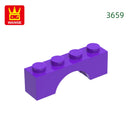 Wange 81Pcs/Lot 3659 1x4x2 Flat Arch Building Blocks MOC Construction Accessories Parts Compatible with Brick Children Toys Gift