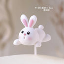 Easter Bunny Cake Topper Rabbit Animal Mushroom Ornaments Cake Decoration Party Birthday Dessert Decor Baby Shower Baking Gifts