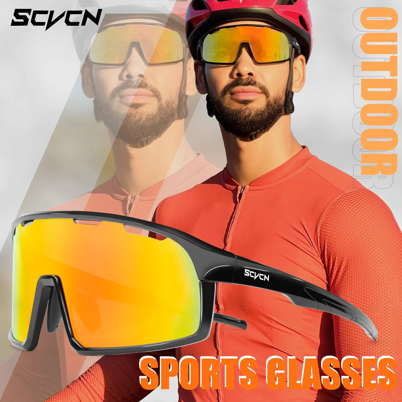 SCVCN Road Women Outdoor Photochromic UV400 Sunglasses Men Sports Bike Cycling Glasses Driving Bicycle Eyewear Hiking Goggles