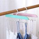 8 Hooks Bra Hanger Belts Camisole Clothes Organizer Rack Tie Hats Scarf Holder Non-slip Space Saving Wardrobe Storage