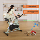 Superun Magnetic Control Exercise Bike Large Tablet Holder Comfortable Seat Indoor Cycling Bike Cardio Fitness Bike
