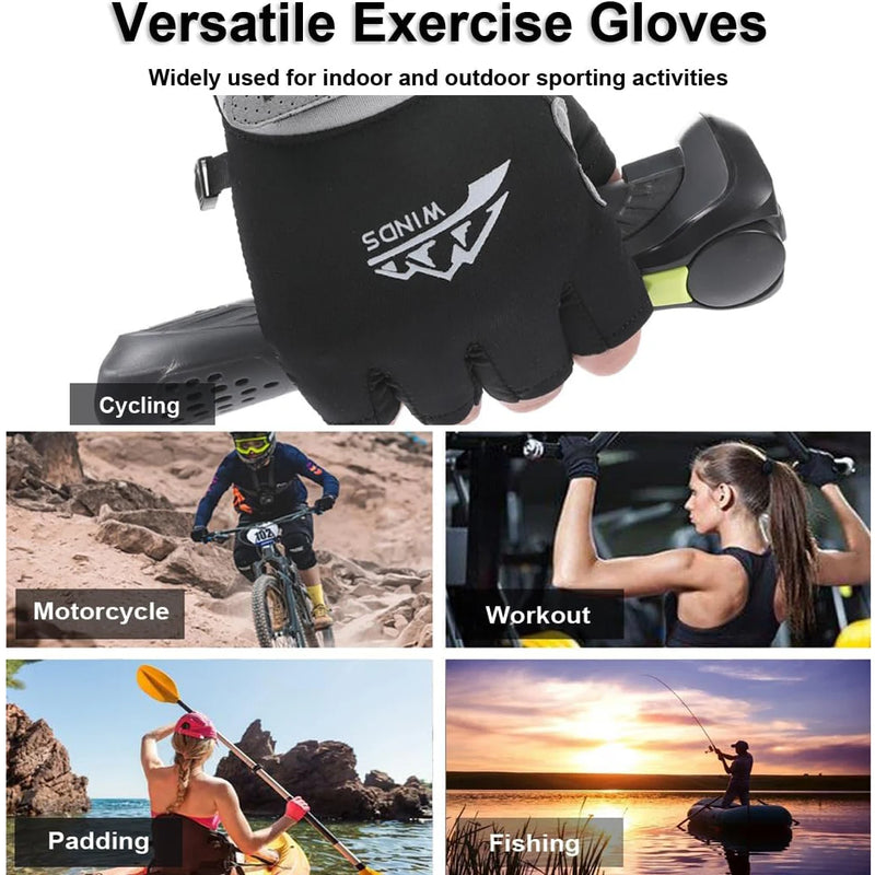 Premium Fishing Gloves - UV Protection, Breathable Mesh & Non-Slip Grip for All-Day Comfort，for Cycling,Hiking,Camping