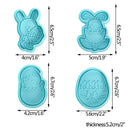 4/8pcs Easter Cookie Cutter Mold Easter Eggs Rabbit Chick Biscuit Fondant Mould For Easter Party Cake Decoration DIY Baking Tool