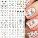 12Pcs Lovely Rabbit Easter Nail Art Stickers Kawaii Animals Carrot Bunny Decals Design Water Transfer Decoration Manicure CHBN