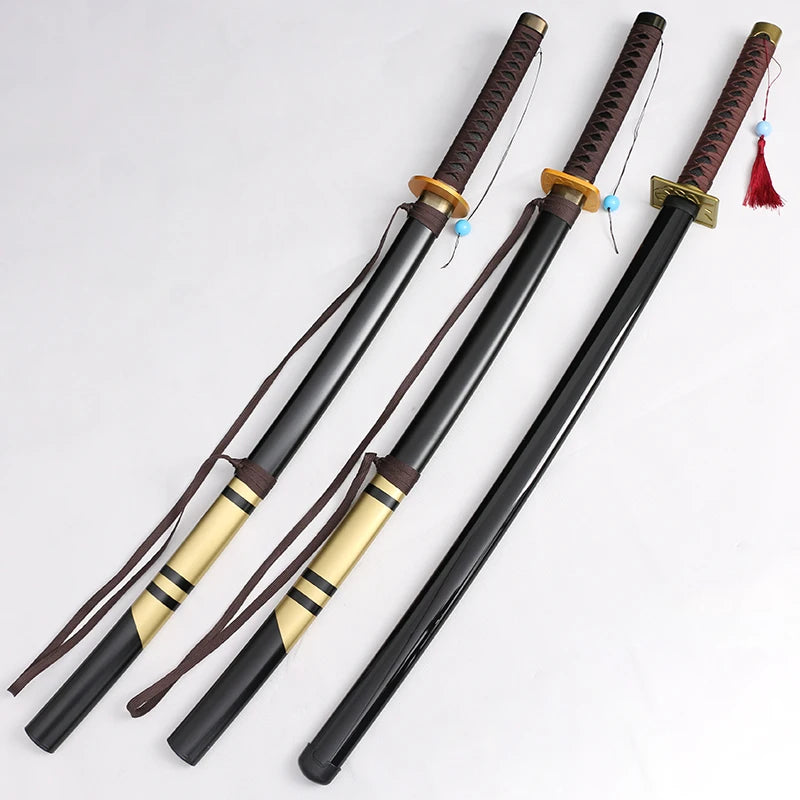 Real Sized Rimuru Tempest Katana Anime Reincarnated Slime Cosplay Prop Wooden Ninja Knife Japanese Katana Samurai Sword Toy Gift