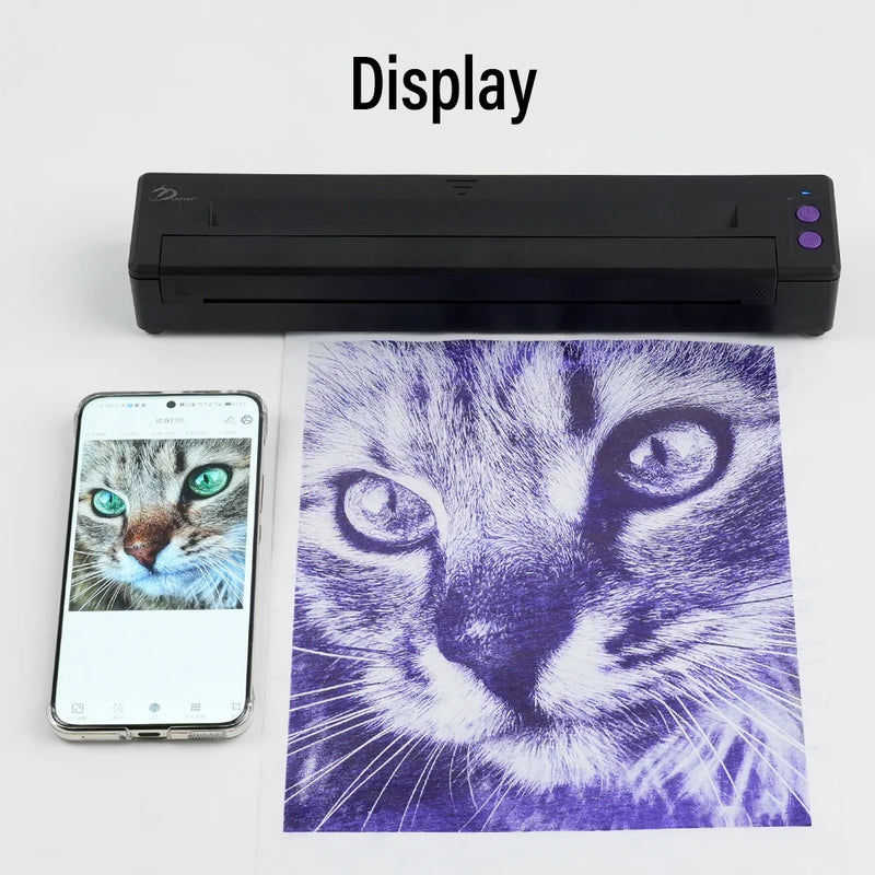 Top P19 Thermal Tattoo Printing Machine Tattoo Stencil Printer Tattoo Thermal Copier Machine A4 Paper Tattoo Printer Portable