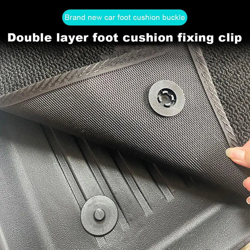 Universal Car Floor Mat Anti-Skid Fixer Grips Double Layer Fixed Clips Set Mat Fixing Clamps Buckle Fixer Interior Accessories