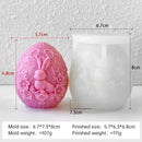 3D Easter Bunny Egg Candle Silicone Mold Handmade Gifts Plaster Resin Ornaments Mould