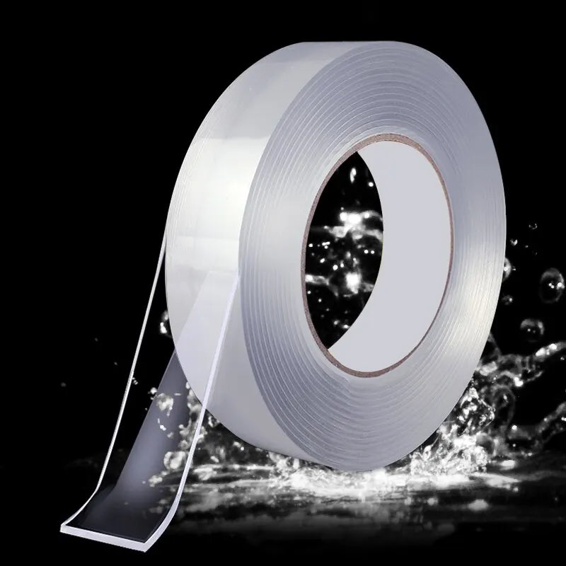 2pcs 3M /5M Nano Double Sided Tape Transparent Waterproof Wall Sticker Reusable Kitchen Bathroom Household Products