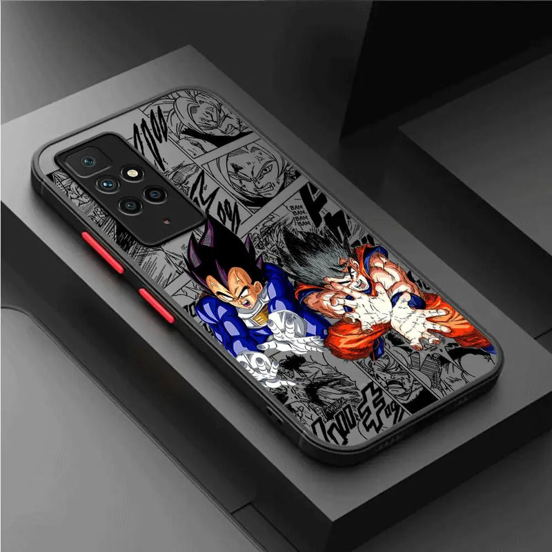 Dragons Balls Gokus Vegetas Phone Case for Xiaomi Redmi 9A 9 9C 9T 10 10C 12C 12 4G 12 5G K40 Pro A1 A2 Matte Shockproof Cover