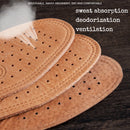 4Pcs Cowhide Leather Insole For Shoes Men Comfortable Deodorant Orthotic Insoles Flat Feet Lightweight Leather Flats Shoe Soles