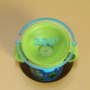 360 Rotated Cartoon Baby Learning Drinking Cup with Double Handle Flip Lid Leakproof Infants Water Cups Bottle BPA Free