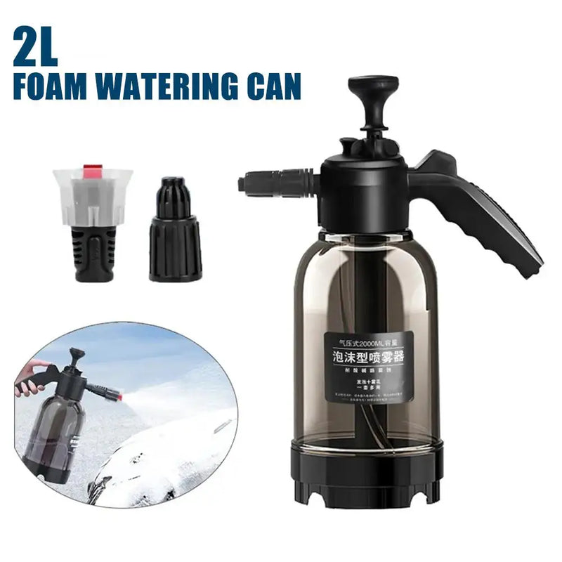 2L Hand Pump Foam Sprayer Snow Foam Gun Nozzle With Bottle Cleaning Tools Wash Valve Relief Spray Pressure Window Car B4J5