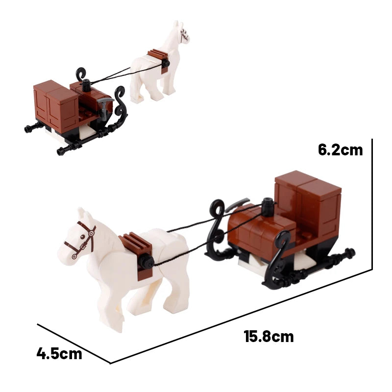 MOC City Series Building Blocks Figure Furniture House Kitchen Medieval Accessories DIY Bricks Set Christmas Toys for Kid Gifts