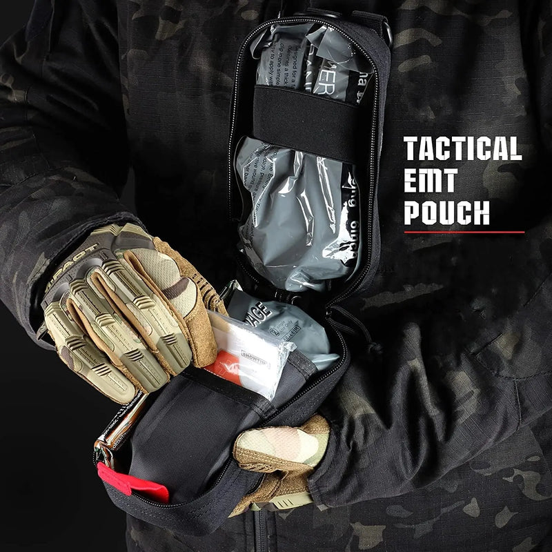 Tactical EMT First Aid Pouch Bag With Tourniquet Scissors Bandage for Emergency IFAK Trauma Combat