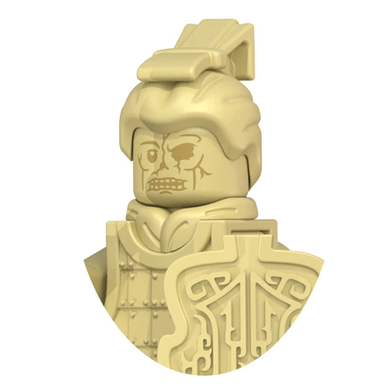 Ancient Chinese Soldier Qin Shihuang Han Ming Dynasty Liu Bang Terracotta Warriors Building Blocks Kids Bricks Toys Boys Gifts