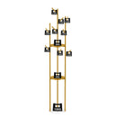Heavy Duty Marble Coat Rack Stand Gold Metal Tall Clothes Rail Hanger for Bedroom Office Hall