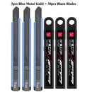 Fizz Metal Utility Knife Blade Paper Cutter Aluminum Alloy Pocket Knifes with Self-Locking Design Stationery Supplies