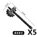 MOC Medieval Accessories Building Blocks Military Soldiers Shoulders Armor Blaster Helmets Weapons War Bricks Children Toys B038