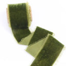 1m/roll Flocking Hand Teared Velvet Ribbon DIY Cake Gift Decoration Wedding Invitation Bracelet Flower Hand Teared Velvet Ribbon