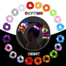 5-50 Pcs/Lot LED Luminous Scrunchies Hairband Ponytail Holder Headwear Elastic Satin Hair Bands Girl Hair Accessories for Party