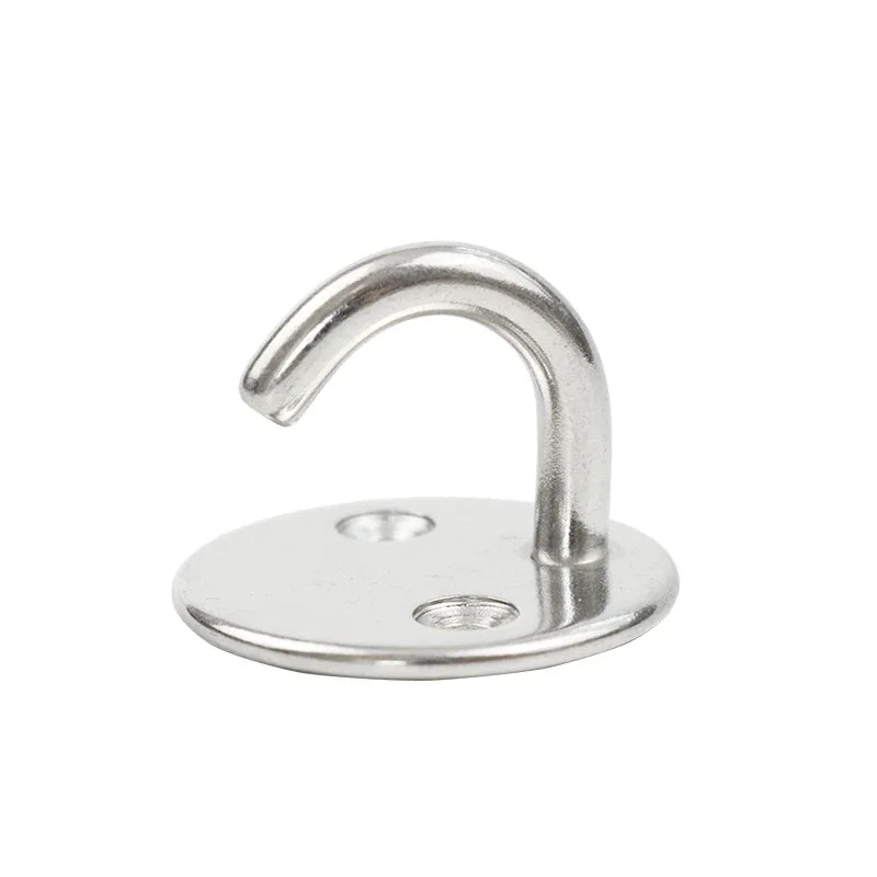 Stainless Steel 304 Fixed Pad Eye Plate Deck Door Buckle Staple Ring Wall Hook U-Shaped Ceiling Mount Hanger