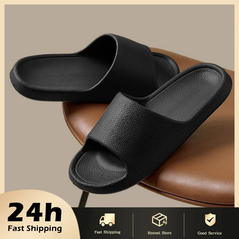 Hot Men Women Lightweight EVA Soft Bottom Slippers Indoor House Slides Summer Flat Sandals Outdoor Beach Shoes Man Flip Flops