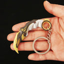 Valorant Weapon Keychain Reaver Karambit Vandal Prime Champions Skins Samurai Sword Pocketknife Weapon Model Gifts Toys for Boys