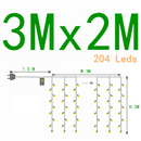 Led Icicle Curtain String Fairy Lights Christmas Lights Garland For Christmas New Year Wedding Home Room Patio Party Decoration