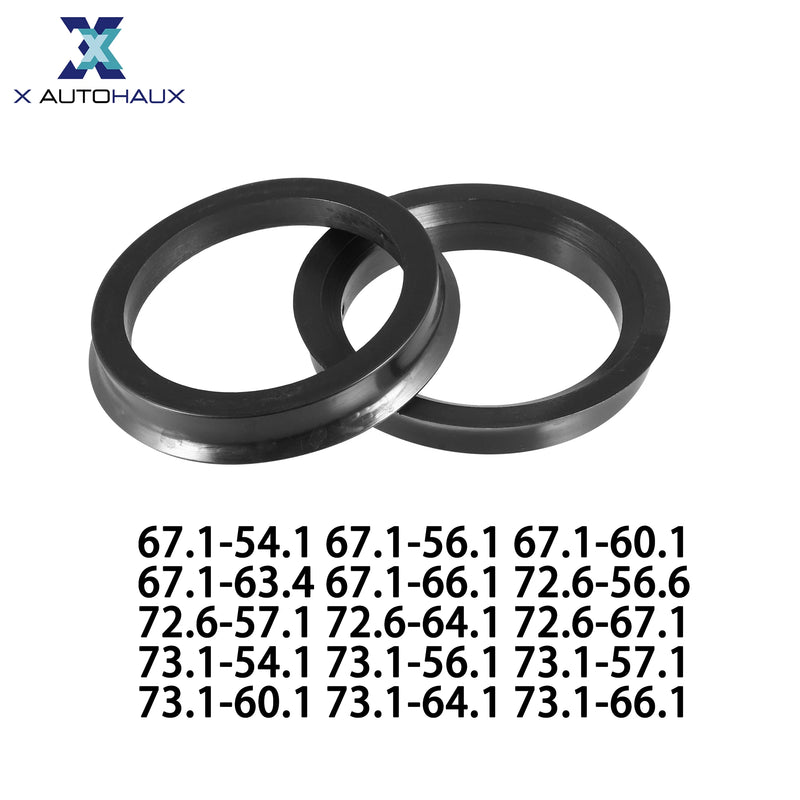 X Autohaux 2pcs Plastic Car Wheel Hub Centric Rings Wheel Bore Center 67.1-54.1 67.1-56.1 67.1-60.1 67.1-63.4 67.1-66.1mm