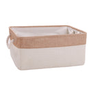 Cube Canvas Fabric Storage Basket Clothes Folding Storage Box For Nursery Underwear Toy Organizer Laundry Basket With Handle