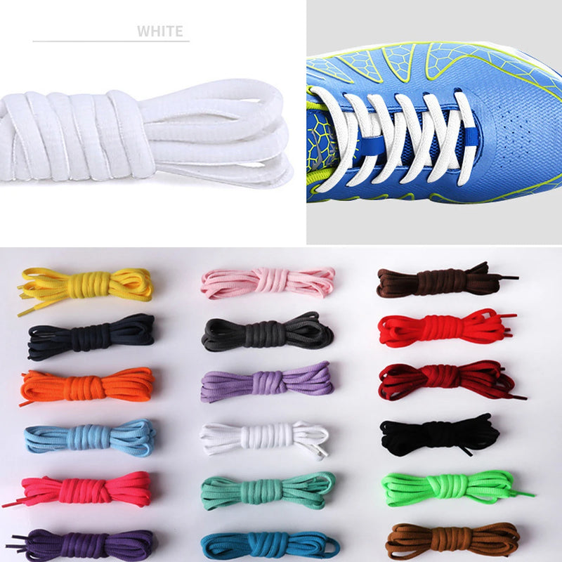 1 pairs Oval Running Trainer Laces, Basketball Sneaker Shoe Laces, Athletic Running Shoestring or Sport Shoes Laces for Trainers