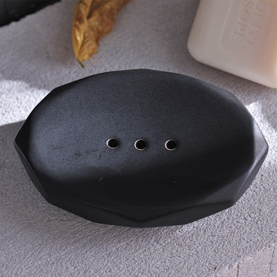 Nordic Black Frosted Bathroom Set Art Modeling Ceramic Lotion Bottle Toothbrush Holder Soap Tray Creative Fashion Toiletries