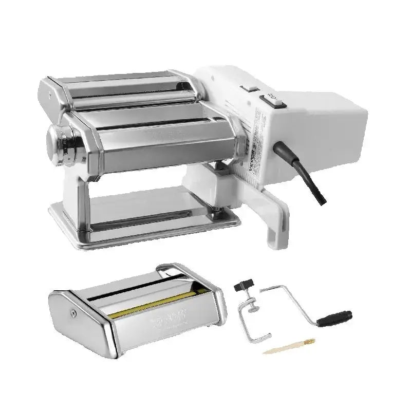 SucceBuy Electric Fresh Pasta Maker Machine Stainless Steel Noodle Rollers Cutter Slicer for Cutting Home Appliance