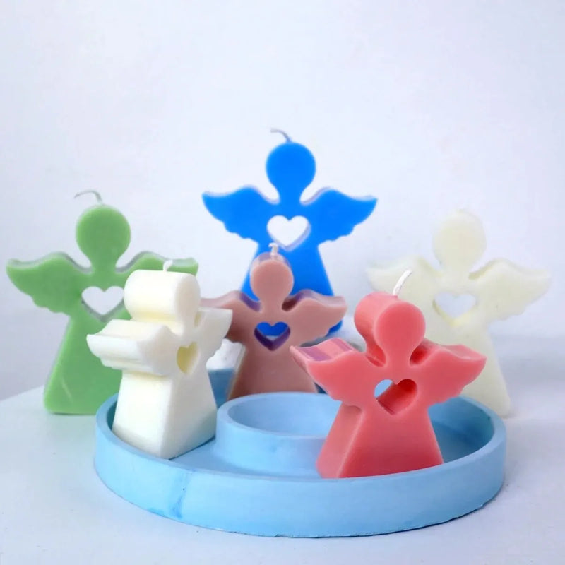 Love Angel Candle Silicone Mold DIY Plaster Concrete Resin Ornament Gift Mold Handicraft Soap Candle Wax Mould Home Easter Decor