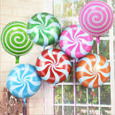 6Pcs Christmas Candy Cane Foil Balloons Round Windmill Lollipops Candy Helium Foil Balloons for Xmas Wedding Birthday Decoration