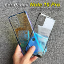 Transparent Clear For Xiaomi Redmi Note 10 Pro Battery Cover Back Glass Panel Rear Housing Case Replacement+Adhesive Sticker