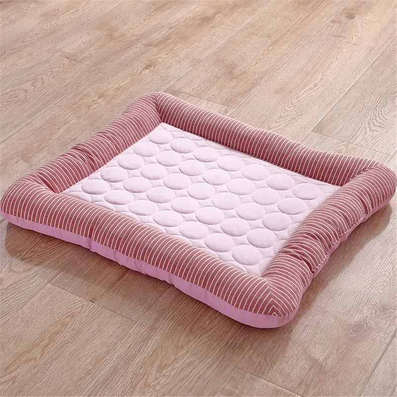 Dog Mat Cooling Summer Pad Mat For Dogs Cat Blanket Sofa Breathable Pet Dog Bed Summer Washable For Small Medium Large Dogs