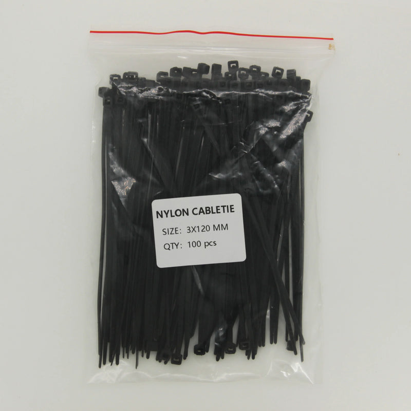 Self-locking Plastic Nylon Tie 100 PCS Black 5X300cable Tie Fastening Ring3X200 Cable Tie Zip Wraps Strap  Nylon Cable  Set