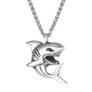 U7 Big Shark Pendant Necklace Men  Stainless Steel Jewelry Rock Punk Gold/Black Ocean Sea Animal Necklaces Father&