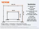 VEVOR 10 x 10 ft Heavy Duty Backdrop Stand Height Adjustable Photography Backdrop Stand for Party Wedding Display Exhibition