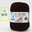 2Pcs Milk Cotton Knitting Yarn Soft Warm Yarn for Hand Knitting Worsted Crochet Threads Wool Line for Handmade