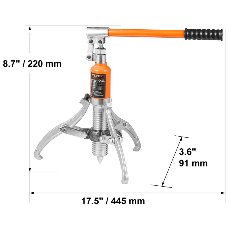 SucceBuy  5/15 Ton Hydraulic Gear Puller Wheel Bearing Puller Separator Tools Adjustable Two Three Jaws Garage Repair Shop Gears