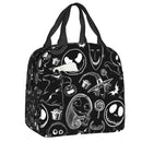 Custom Halloween Insulated Lunch Bag The Nightmare Before Christmas Portable Thermal Cooler Lunch Box Container Tote Bags