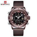NAVIFORCE Men Watch Top Luxury Brand Man Military Sport Quartz Wrist Watches Stainless Steel LED Digital Clock Relogio Masculino