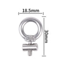 M3/4/5/6 Stainless Steel Awning Rail Stoppers Outdoor Slide Track Cable Rope Lifting Ring Screw Hooks For RV Tent Camping Shade