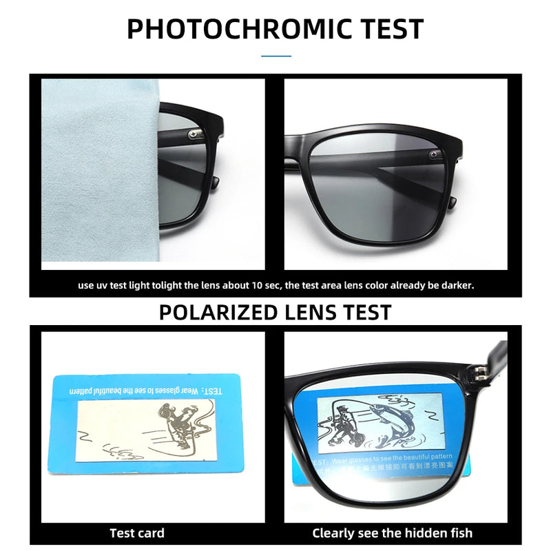 Begreat Photochromic Polarized Sunglasses Men Square Classic Men Chameleon Glasses Male Sun Glasses Driving Eyewear