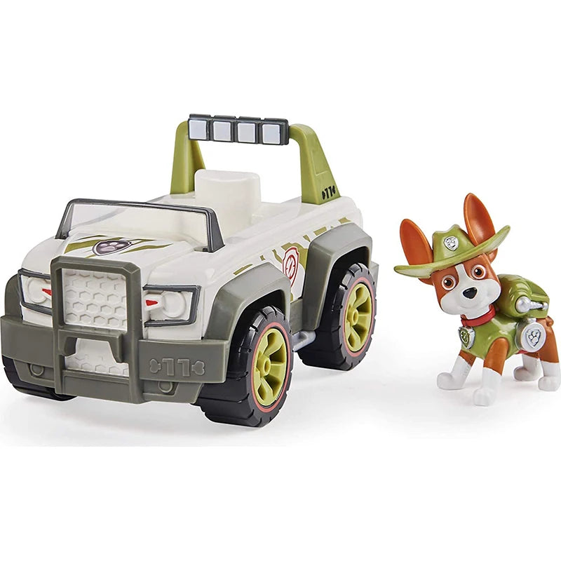 Original Paw Patrol Rex’s Dinosaur Rescue Vehicle with Collectible Action Figure Anime Doll Kids Toy Birthday Christmas Gift